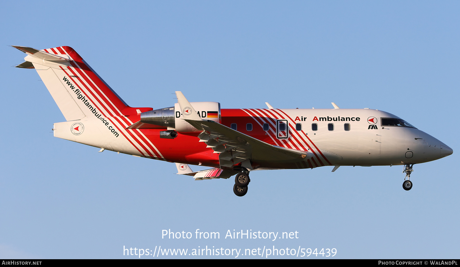 Aircraft Photo of D-AFAD | Bombardier Challenger 604 (CL-600-2B16) | FAI - Flight Ambulance International | AirHistory.net #594439