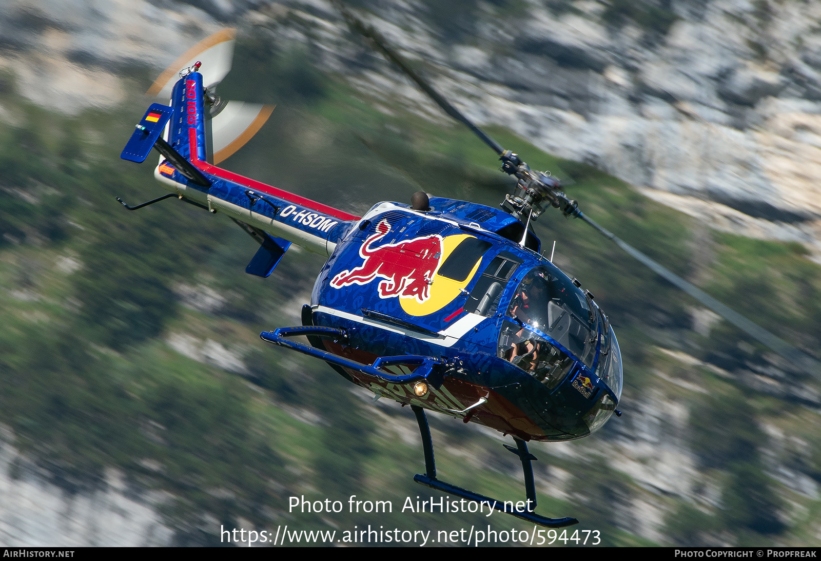 Aircraft Photo of D-HSDM | MBB BO-105CB | Red Bull | AirHistory.net #594473