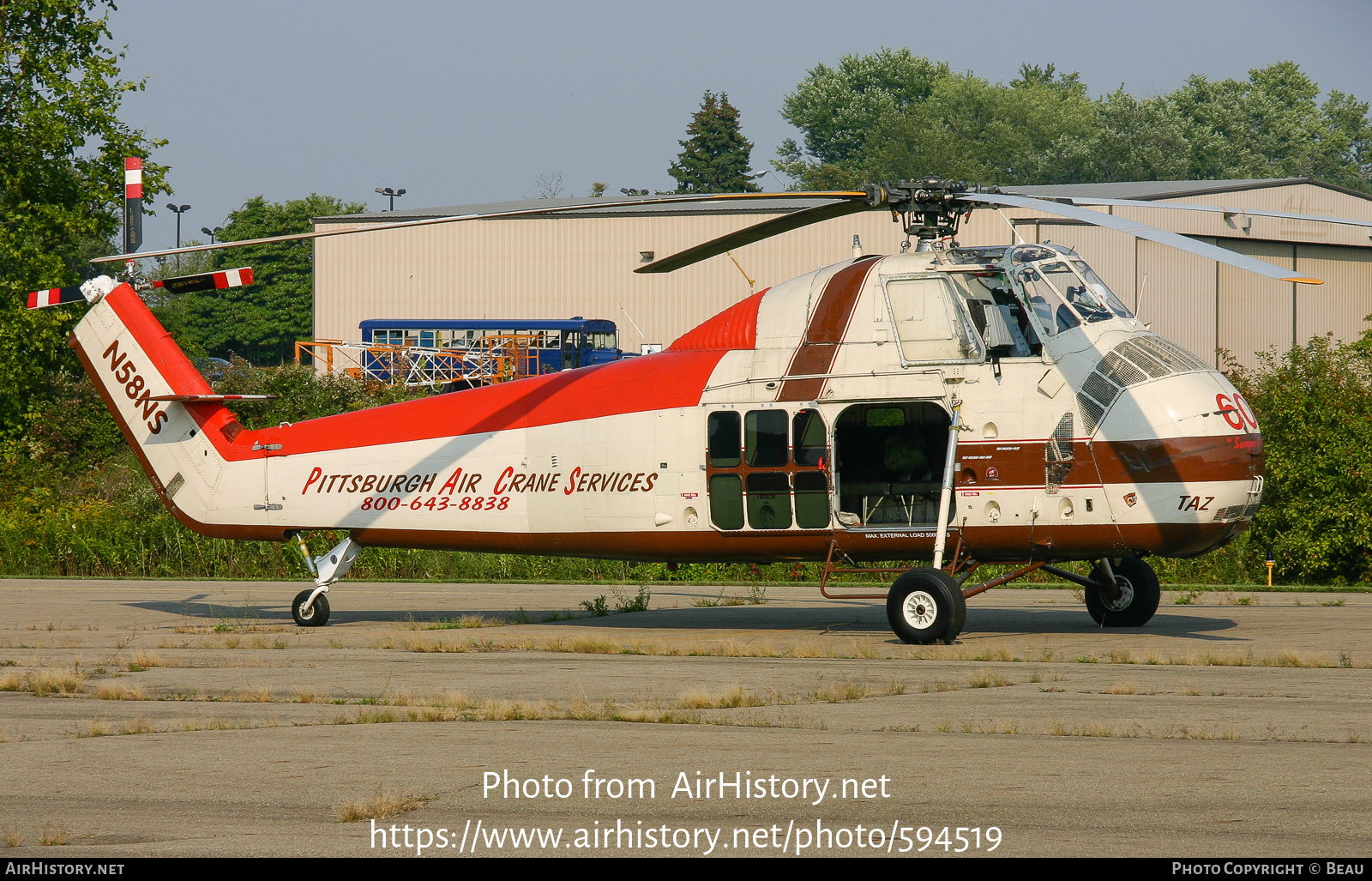 Aircraft Photo of N58NS | Sikorsky S-58H | Pittsburgh Air Crane Services | AirHistory.net #594519