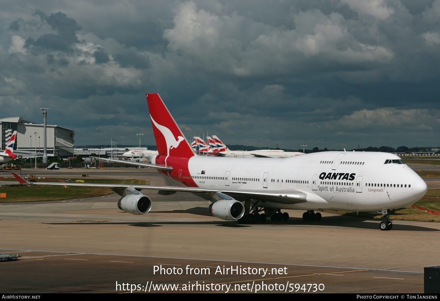 Aircraft Photo of VH-OJR | Boeing 747-438 | Qantas | AirHistory.net #594730