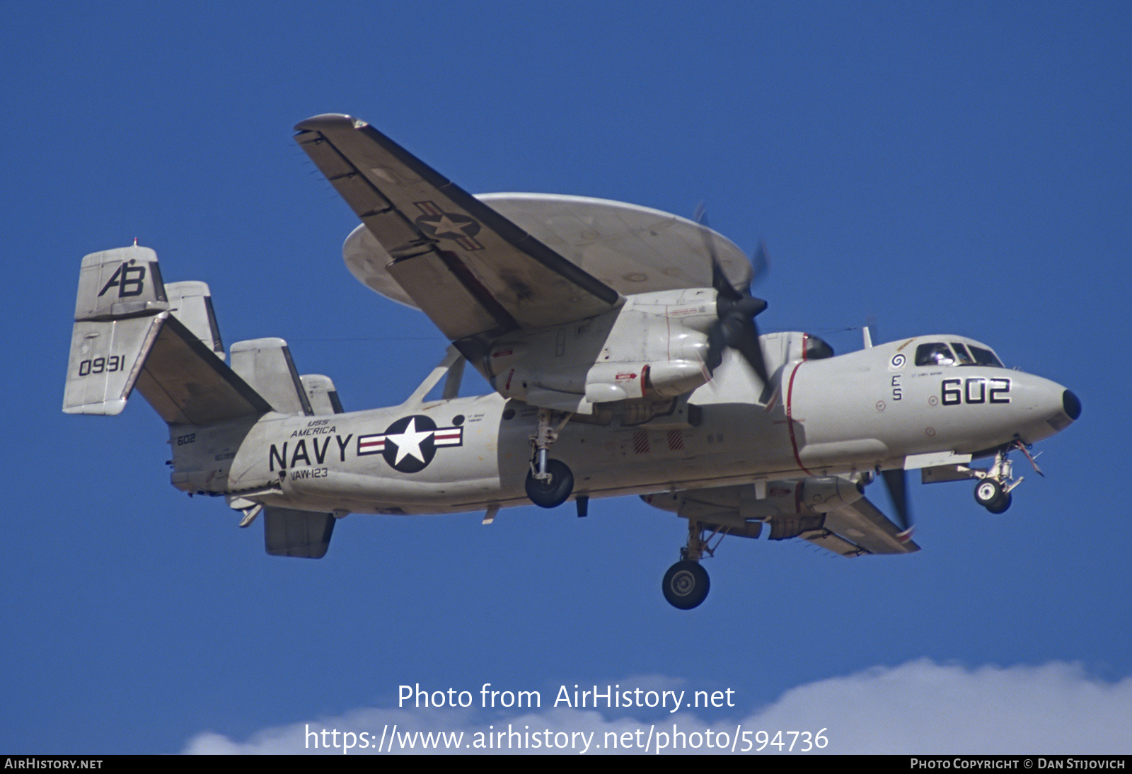 Aircraft Photo of 160991 / 0991 | Grumman E-2C Hawkeye | USA - Navy | AirHistory.net #594736