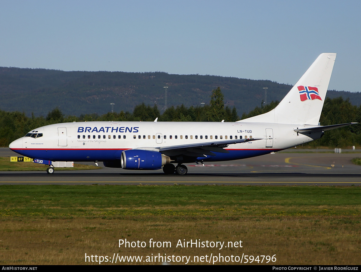 Aircraft Photo of LN-TUD | Boeing 737-705 | Braathens | AirHistory.net #594796