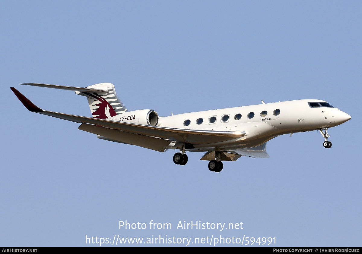 Aircraft Photo of A7-CGA | Gulfstream Aerospace G650ER (G-VI) | Qatar Executive | AirHistory.net #594991