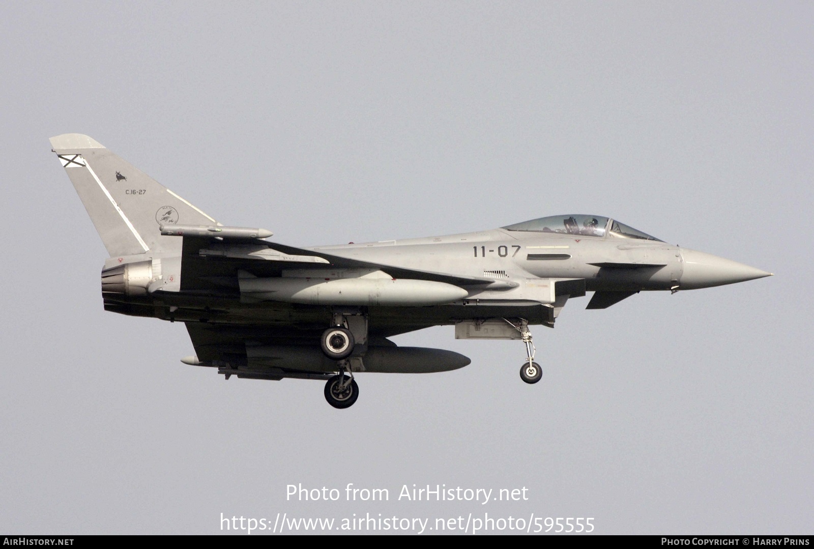 Aircraft Photo of C16-27 | Eurofighter EF-2000 Typhoon S | Spain - Air Force | AirHistory.net #595555