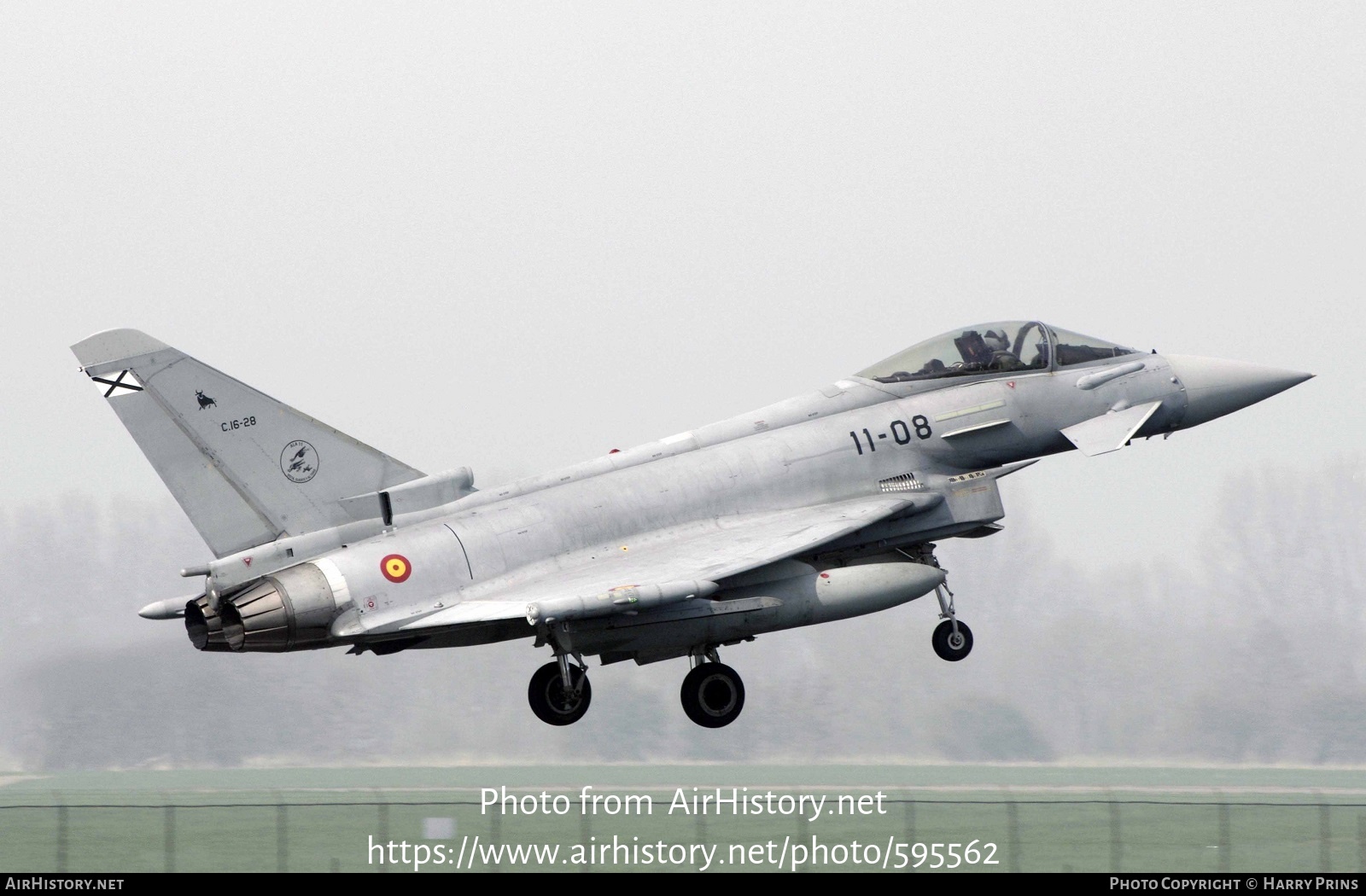 Aircraft Photo of C16-28 | Eurofighter EF-2000 Typhoon S | Spain - Air Force | AirHistory.net #595562