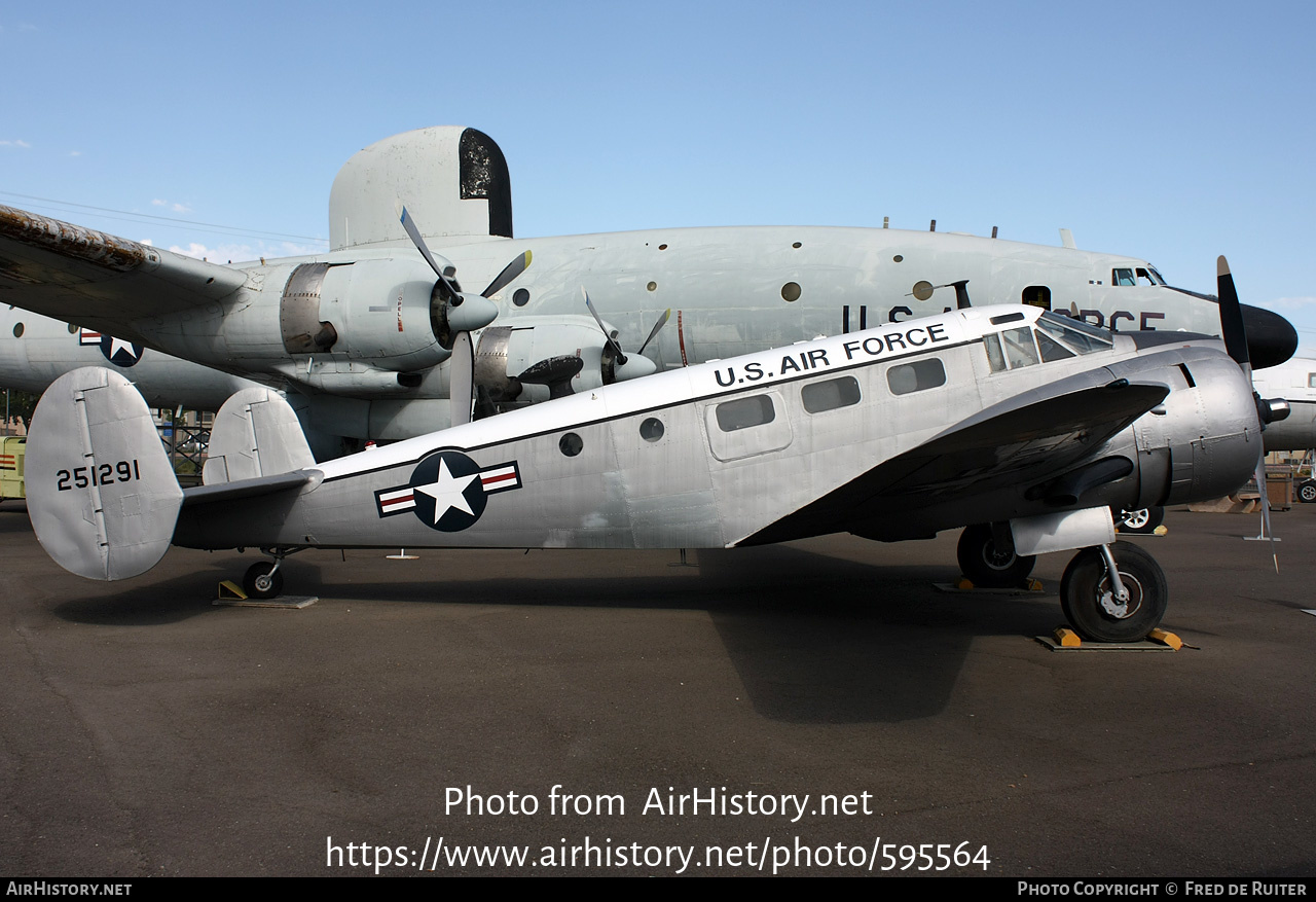 Aircraft Photo of N11248 / 251291 | Beech C-45J Expeditor | USA - Air Force | AirHistory.net #595564