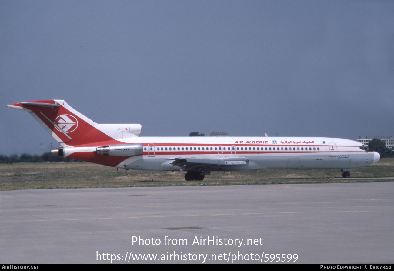 Aircraft Photo of 7T-VET | Boeing 727-2D6/Adv | Air Algérie | AirHistory.net #595599