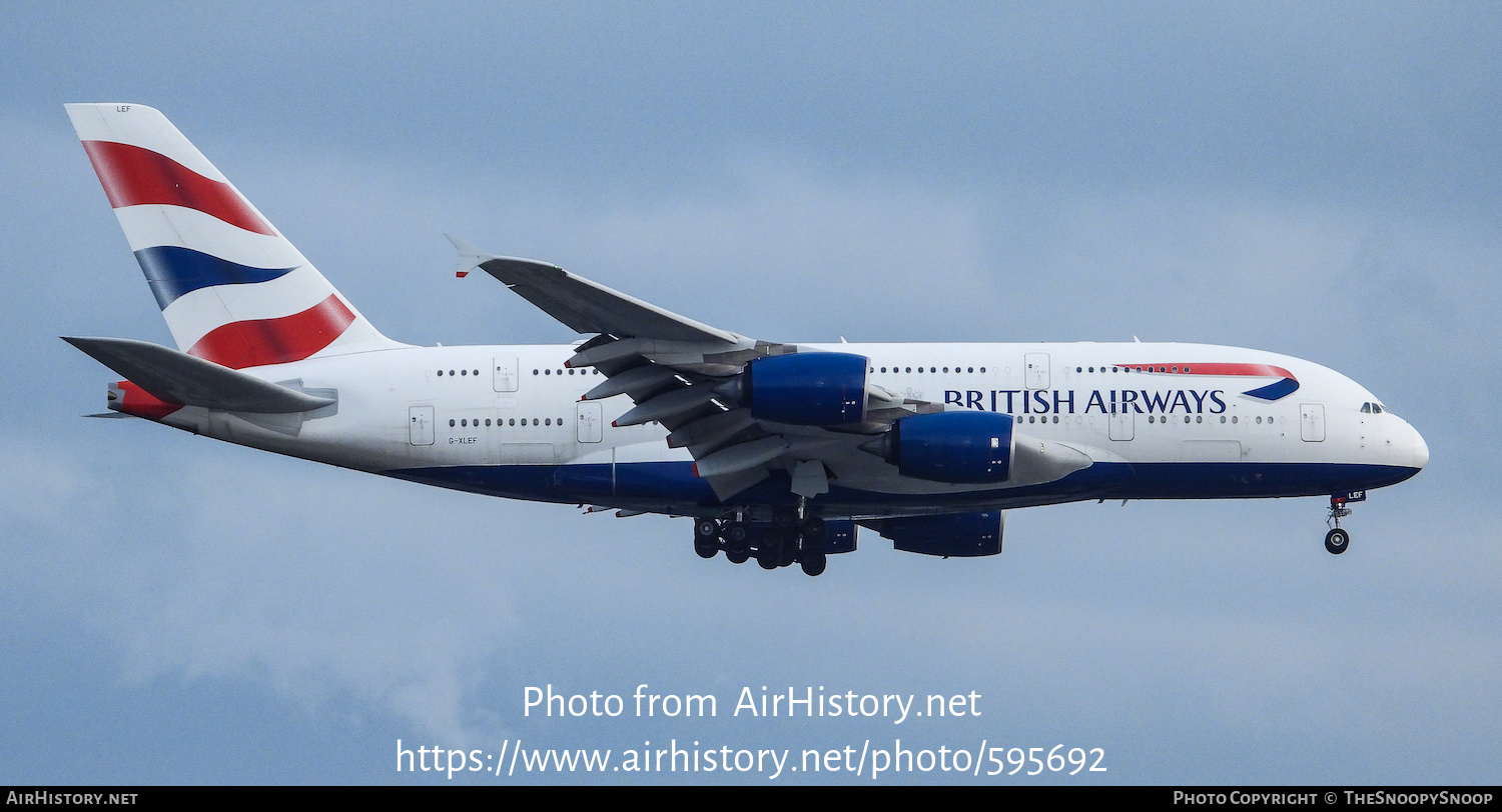 Aircraft Photo of G-XLEF | Airbus A380-841 | British Airways | AirHistory.net #595692