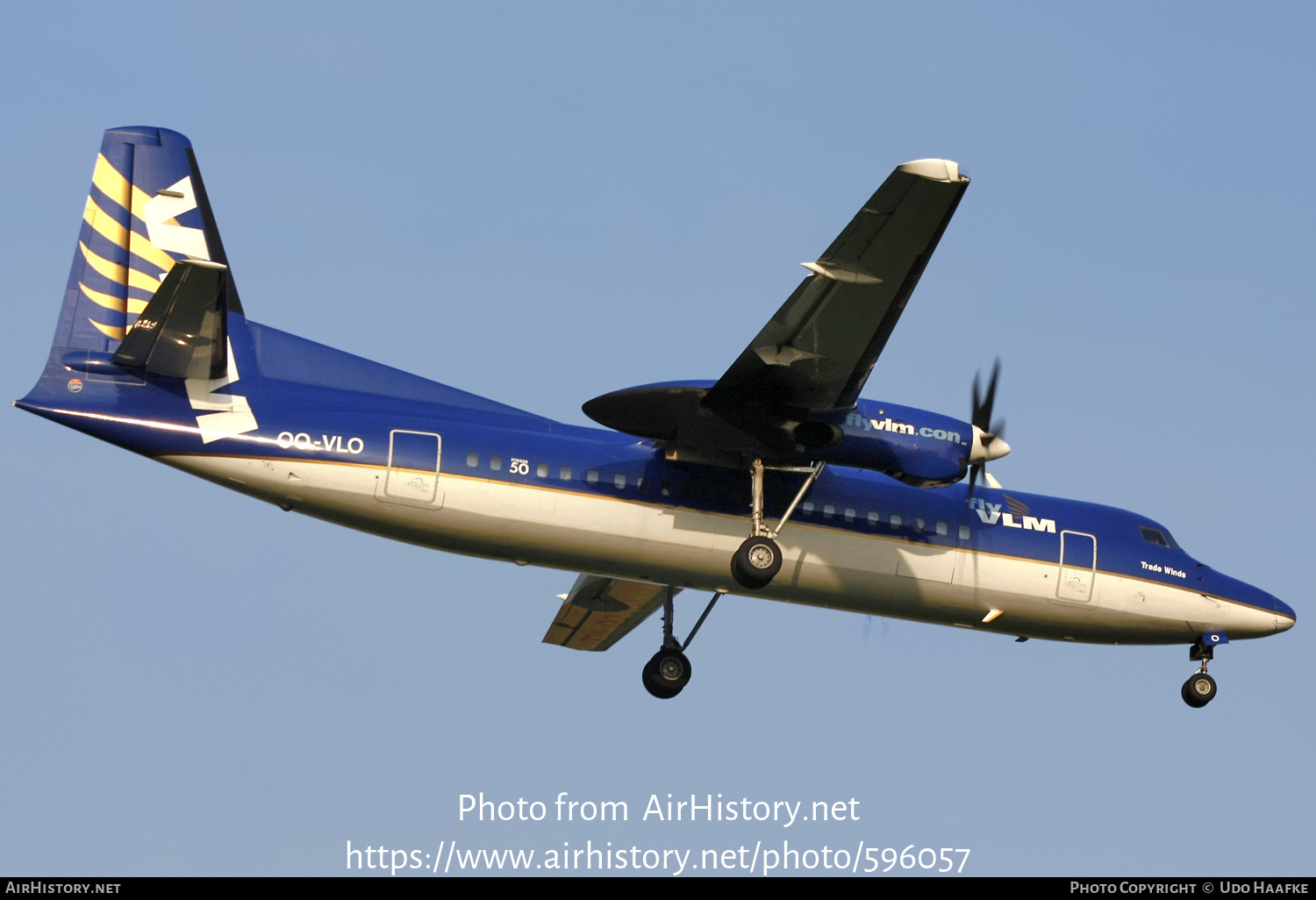 Aircraft Photo of OO-VLO | Fokker 50 | VLM Airlines | AirHistory.net #596057