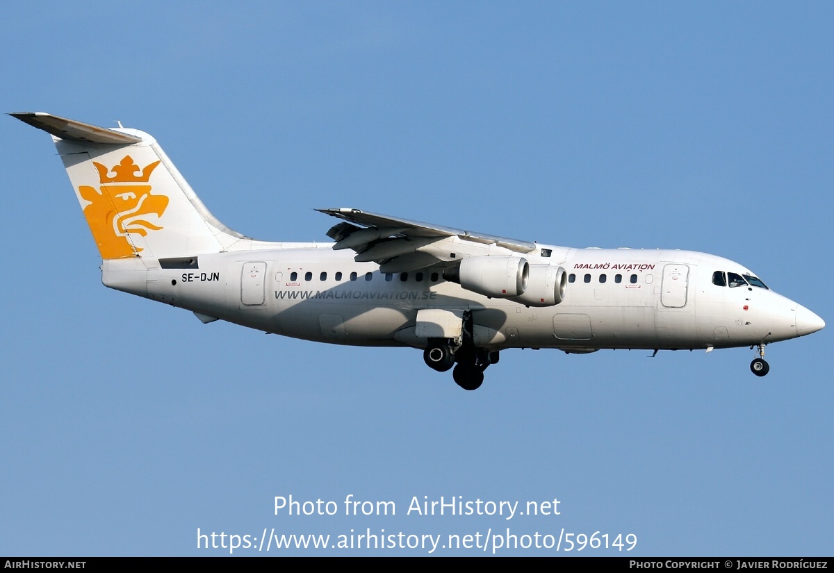 Aircraft Photo of SE-DJN | British Aerospace Avro 146-RJ85 | Malmö Aviation | AirHistory.net #596149