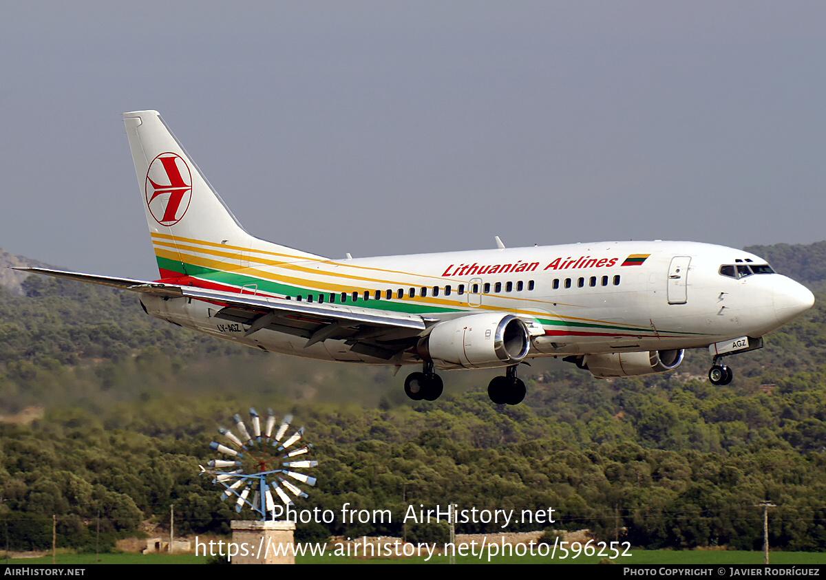 Aircraft Photo of LY-AGZ | Boeing 737-524 | Lithuanian Airlines | AirHistory.net #596252