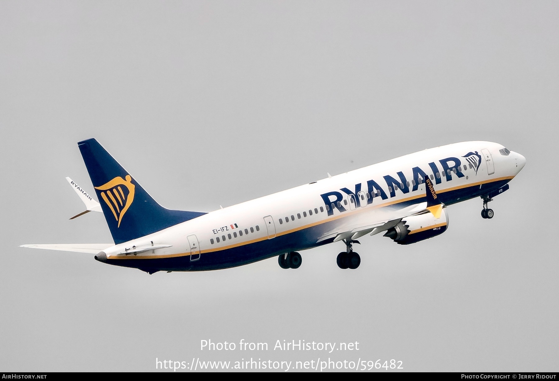 Aircraft Photo of EI-IFZ | Boeing 737-8200 Max 200 | Ryanair | AirHistory.net #596482