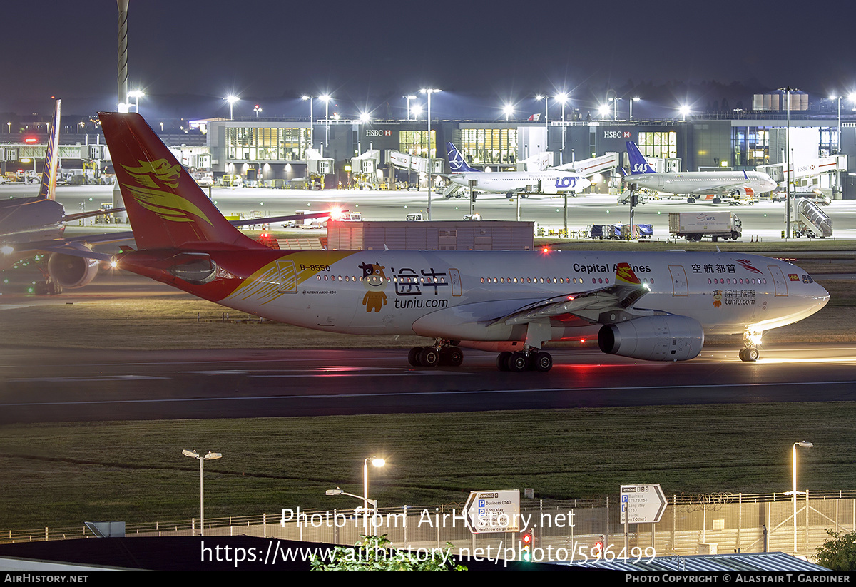 Aircraft Photo of B-8550 | Airbus A330-243 | Capital Airlines | AirHistory.net #596499