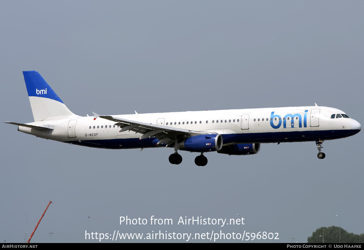 Aircraft Photo of G-MEDF | Airbus A321-231 | BMI - British Midland International | AirHistory.net #596802