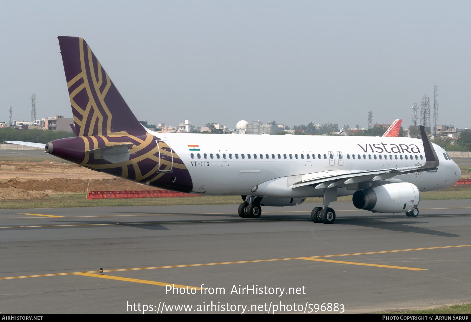 Aircraft Photo of VT-TTG | Airbus A320-232 | Vistara | AirHistory.net #596883