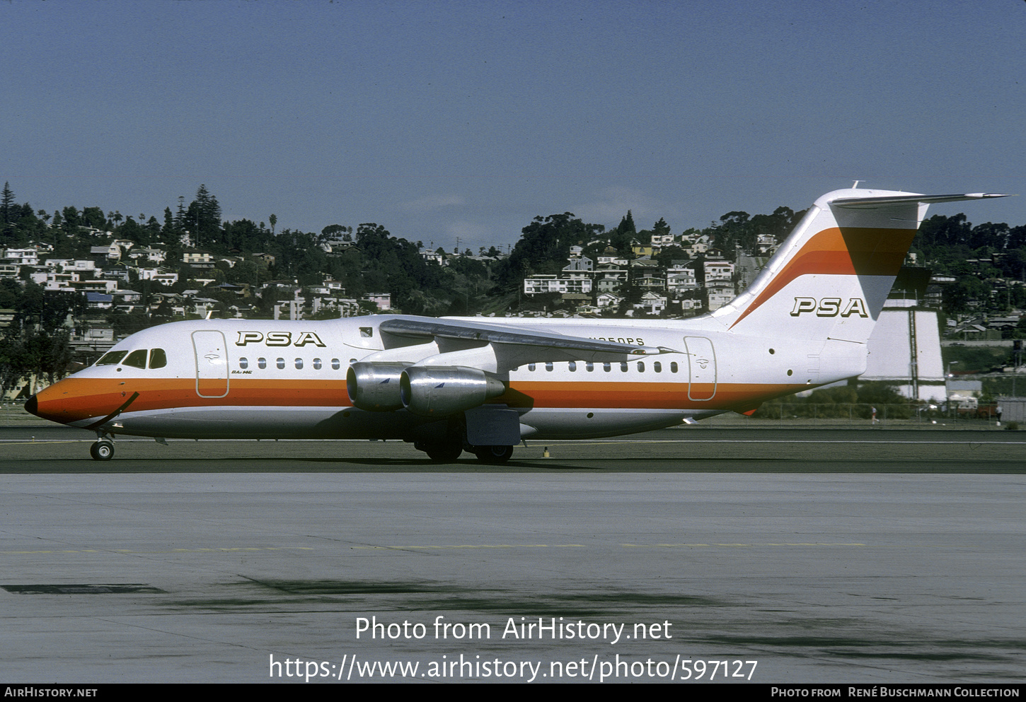 Aircraft Photo of N350PS | British Aerospace BAe-146-200A | PSA - Pacific Southwest Airlines | AirHistory.net #597127