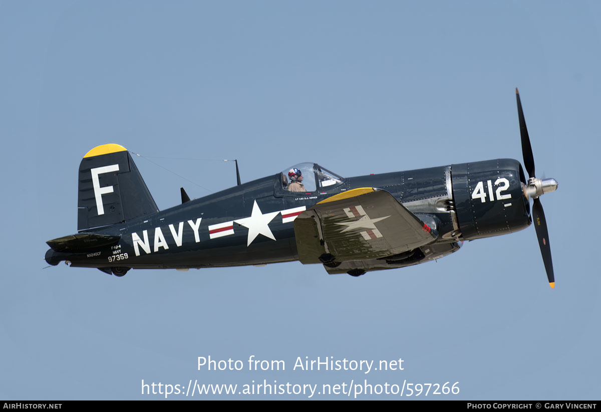 Aircraft Photo of N240CF / NX240CF / 97359 | Vought F4U-4 Corsair | USA - Navy | AirHistory.net #597266