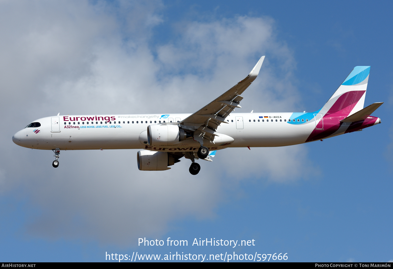 Aircraft Photo of D-AEEA | Airbus A321-271NX | Eurowings | AirHistory.net #597666