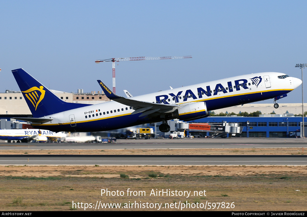 Aircraft Photo of EI-EBX | Boeing 737-8AS | Ryanair | AirHistory.net #597826