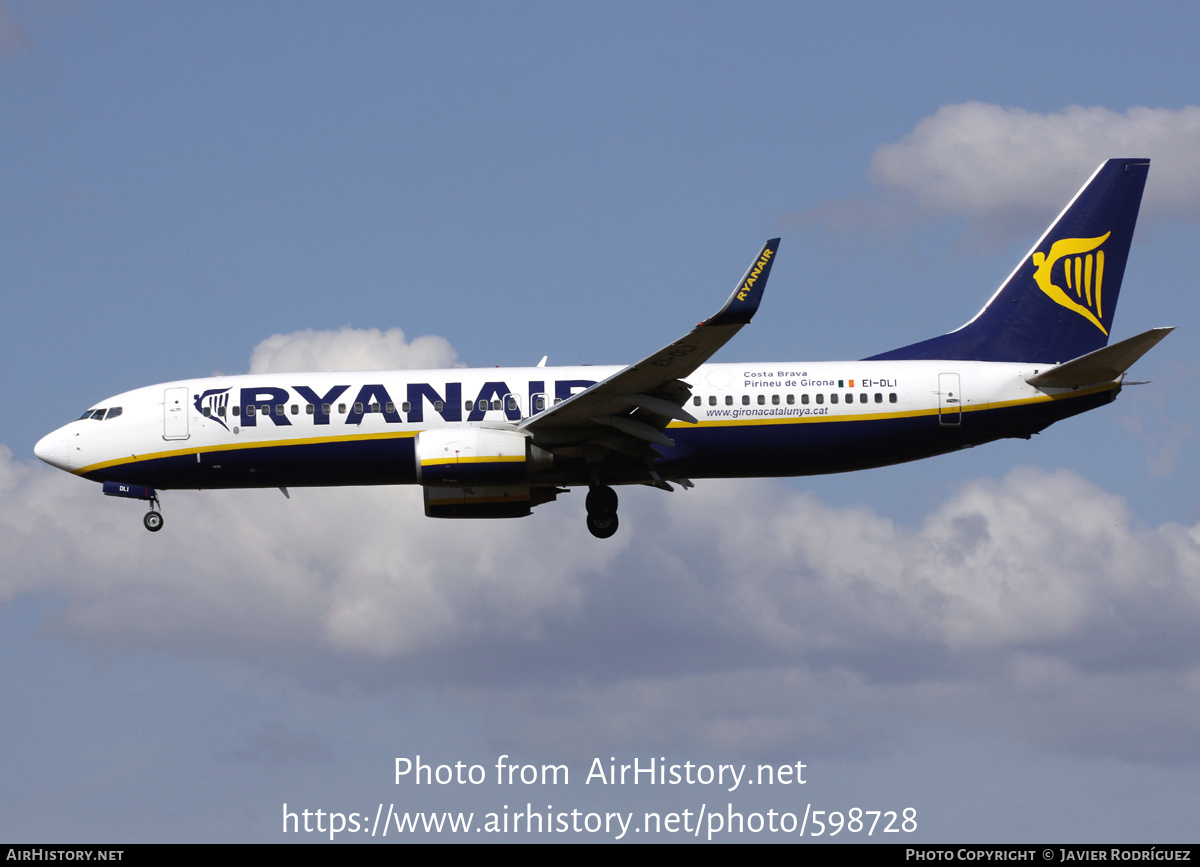 Aircraft Photo of EI-DLI | Boeing 737-8AS | Ryanair | AirHistory.net #598728