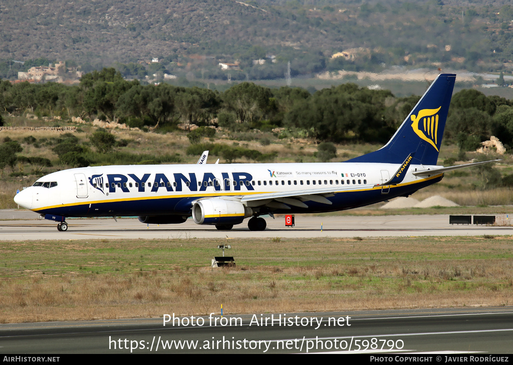 Aircraft Photo of EI-DYO | Boeing 737-8AS | Ryanair | AirHistory.net #598790