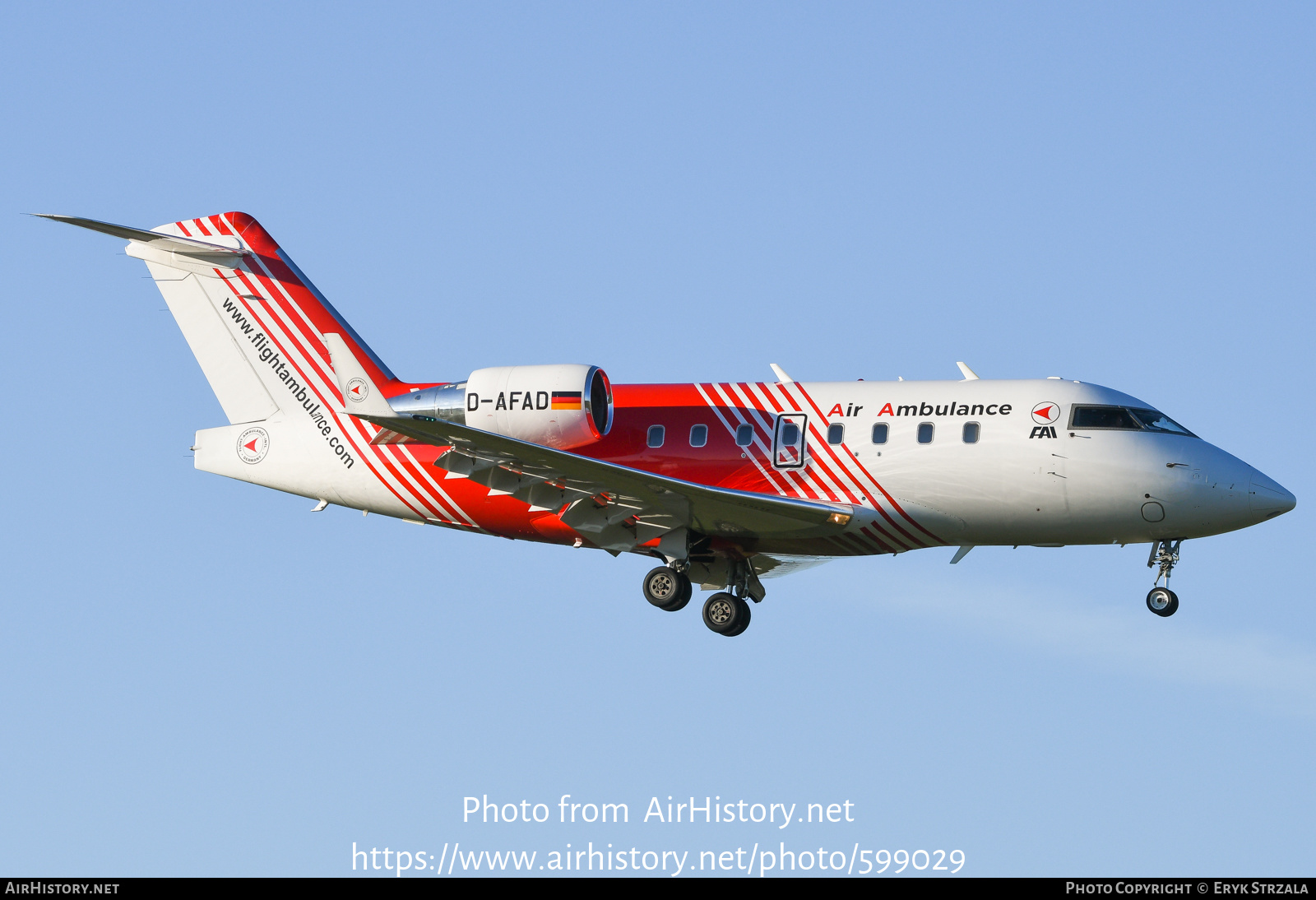 Aircraft Photo of D-AFAD | Bombardier Challenger 604 (CL-600-2B16) | FAI - Flight Ambulance International | AirHistory.net #599029