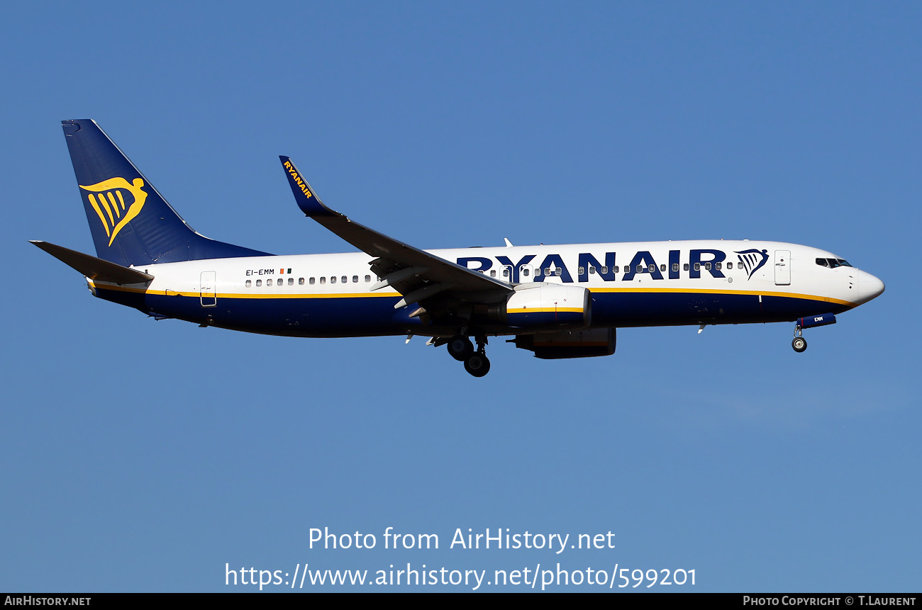 Aircraft Photo of EI-EMM | Boeing 737-8AS | Ryanair | AirHistory.net #599201