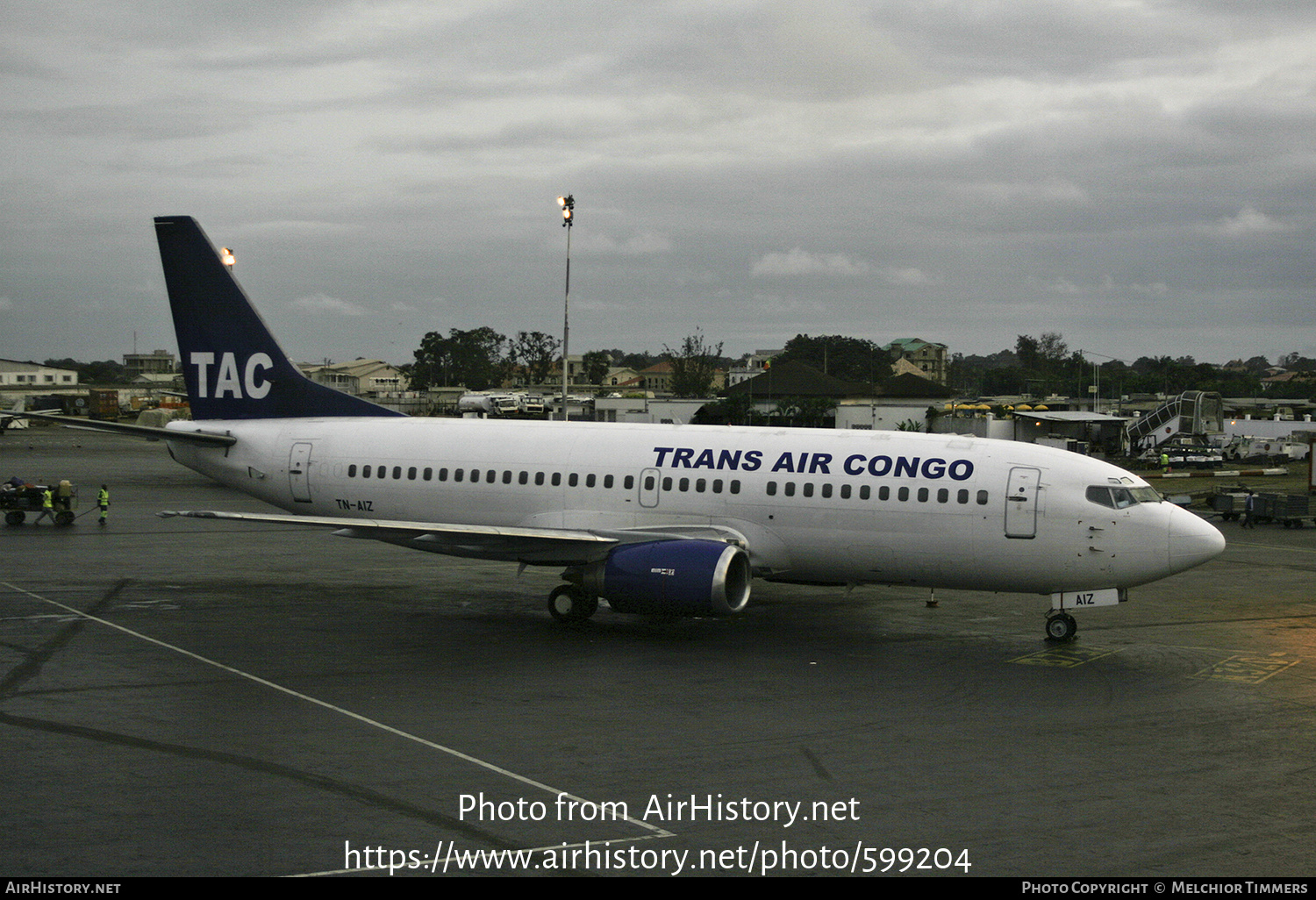 Aircraft Photo of TN-AIZ | Boeing 737-33A | Trans Air Congo - TAC | AirHistory.net #599204