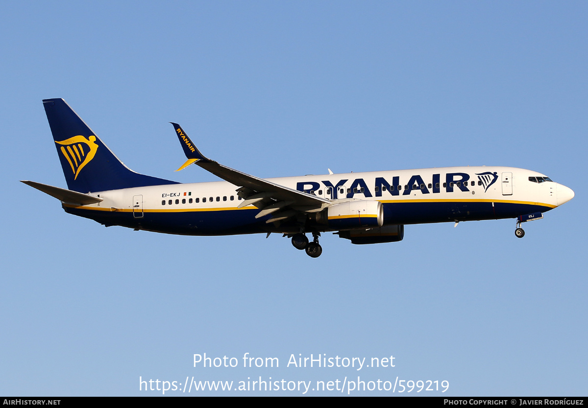 Aircraft Photo of EI-EKJ | Boeing 737-8AS | Ryanair | AirHistory.net #599219