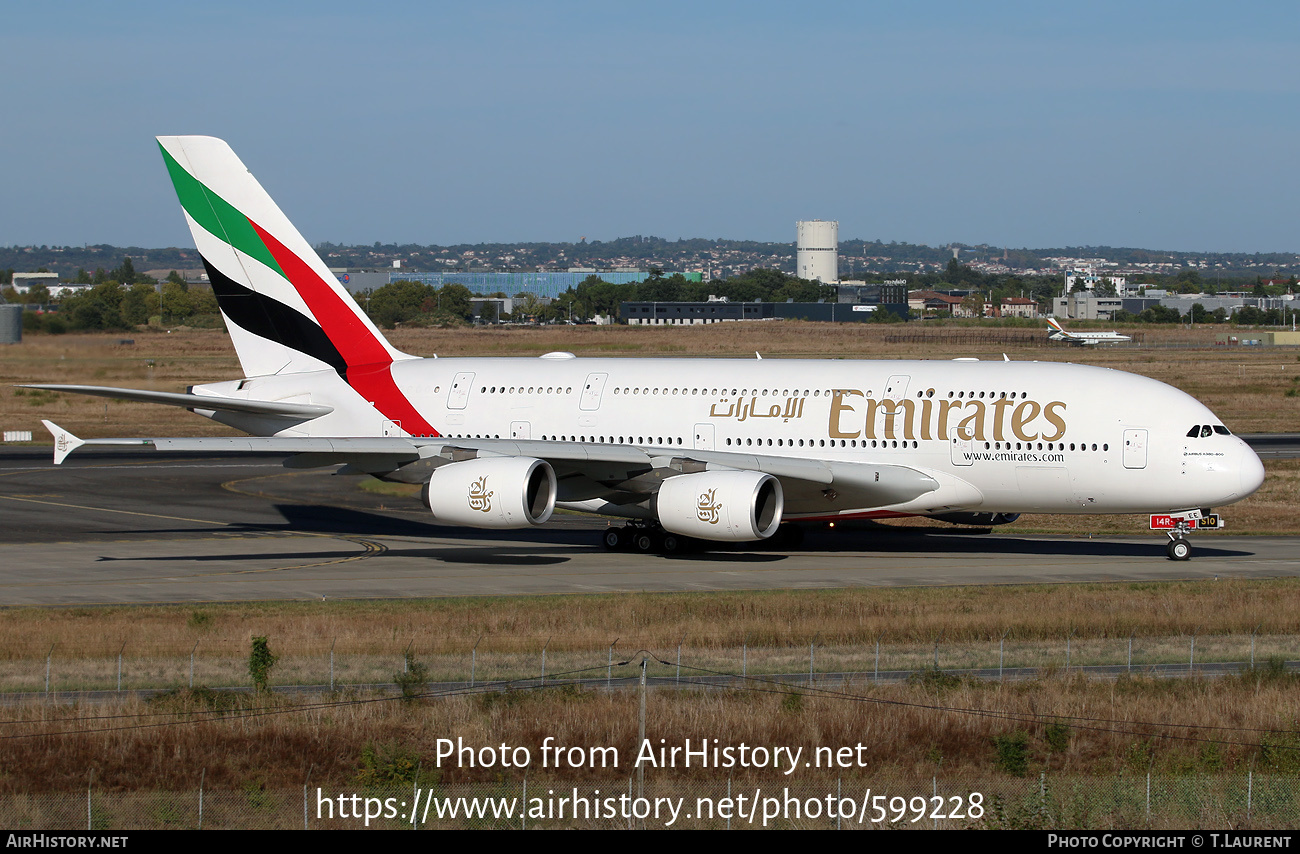 Aircraft Photo of A6-EEE | Airbus A380-861 | Emirates | AirHistory.net #599228