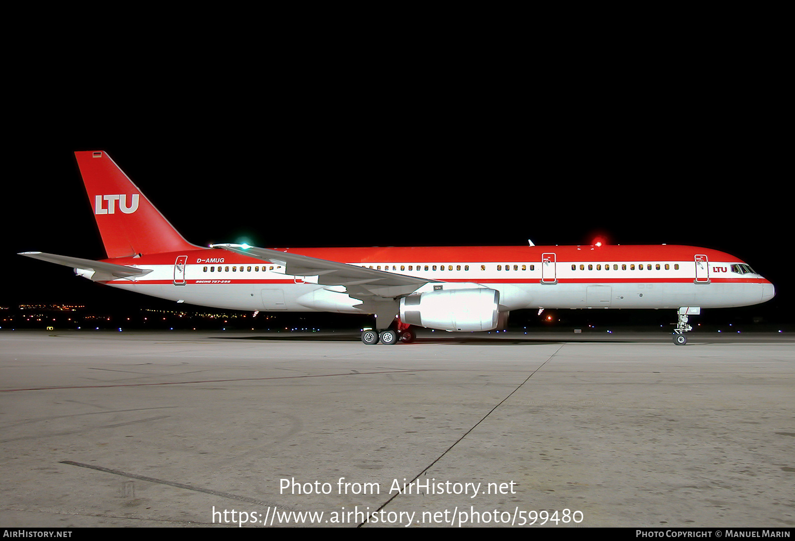 Aircraft Photo of D-AMUG | Boeing 757-2G5 | LTU - Lufttransport-Unternehmen | AirHistory.net #599480