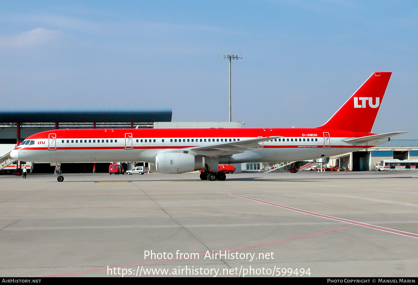 Aircraft Photo of D-AMUH | Boeing 757-2G5 | LTU - Lufttransport-Unternehmen | AirHistory.net #599494