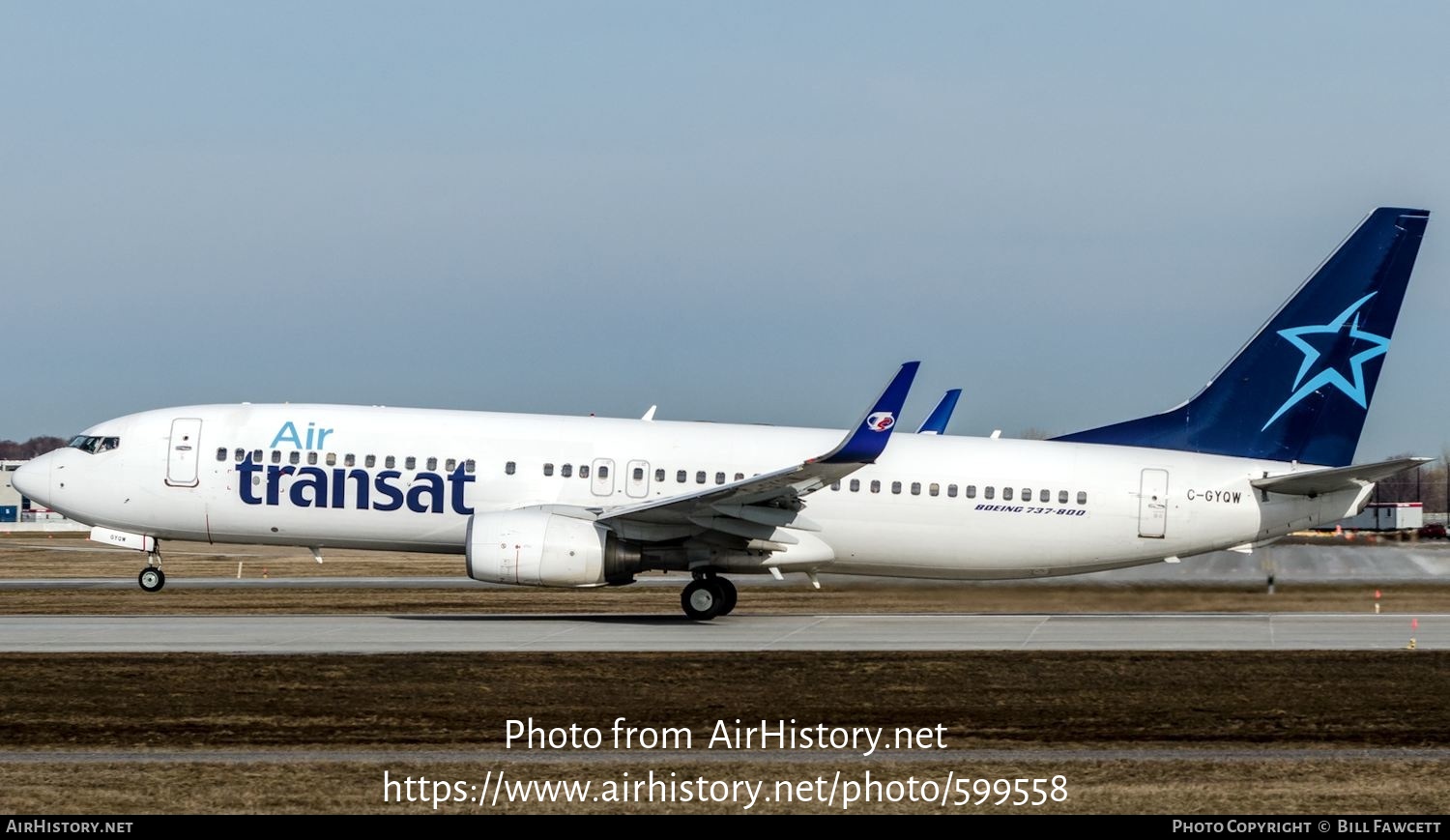 Aircraft Photo of C-GYQW | Boeing 737-8FN | Air Transat | AirHistory.net #599558