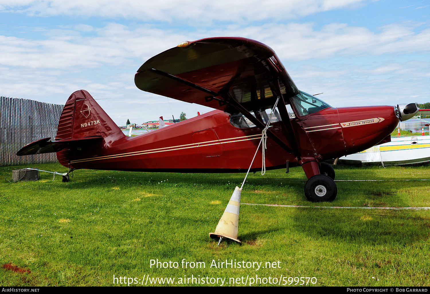 Aircraft Photo of N9473K | Stinson 108 Voyager | AirHistory.net #599570