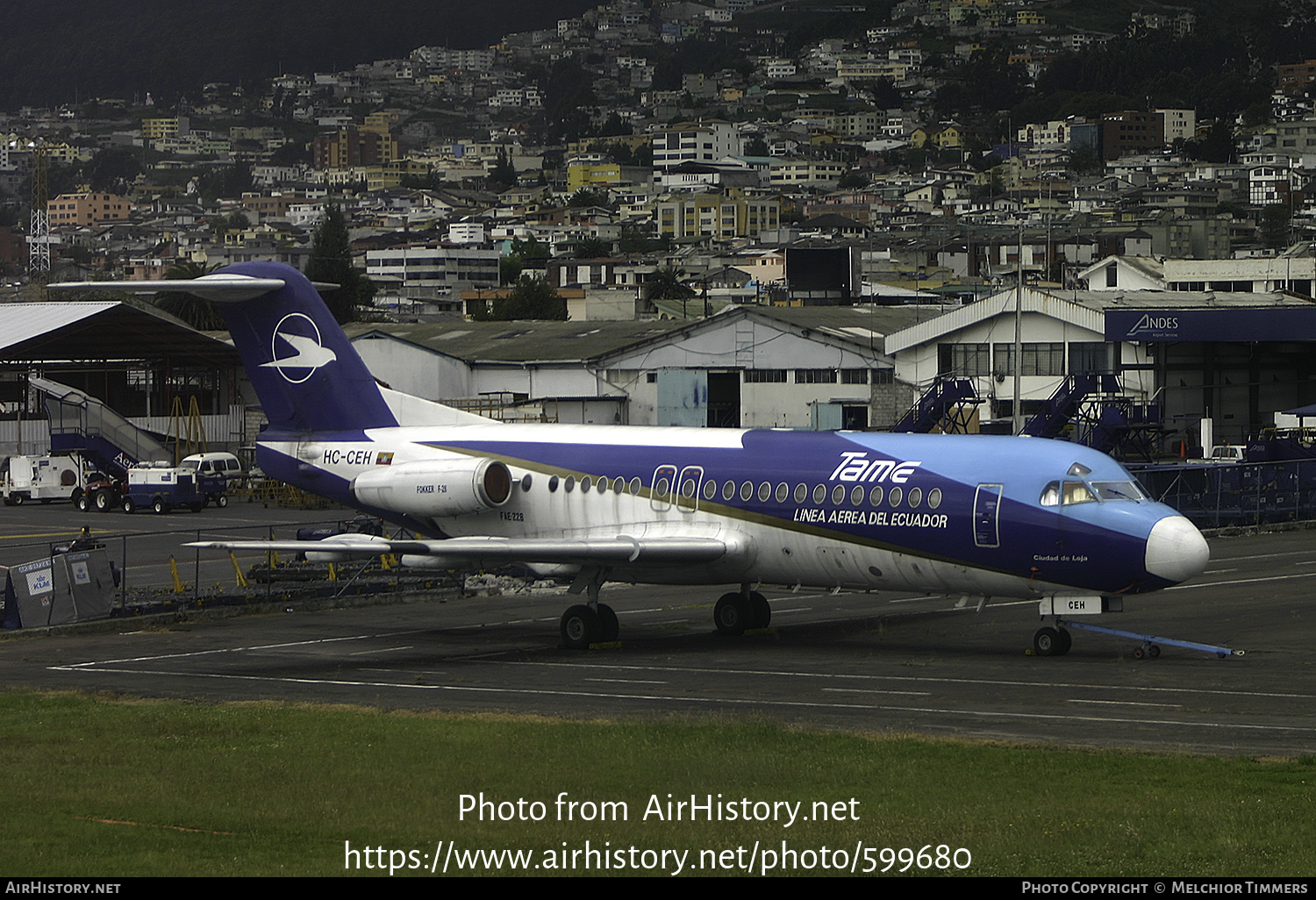 Aircraft Photo of HC-CEH / FAE-228 | Fokker F28-4000 Fellowship | TAME Línea Aérea del Ecuador | AirHistory.net #599680