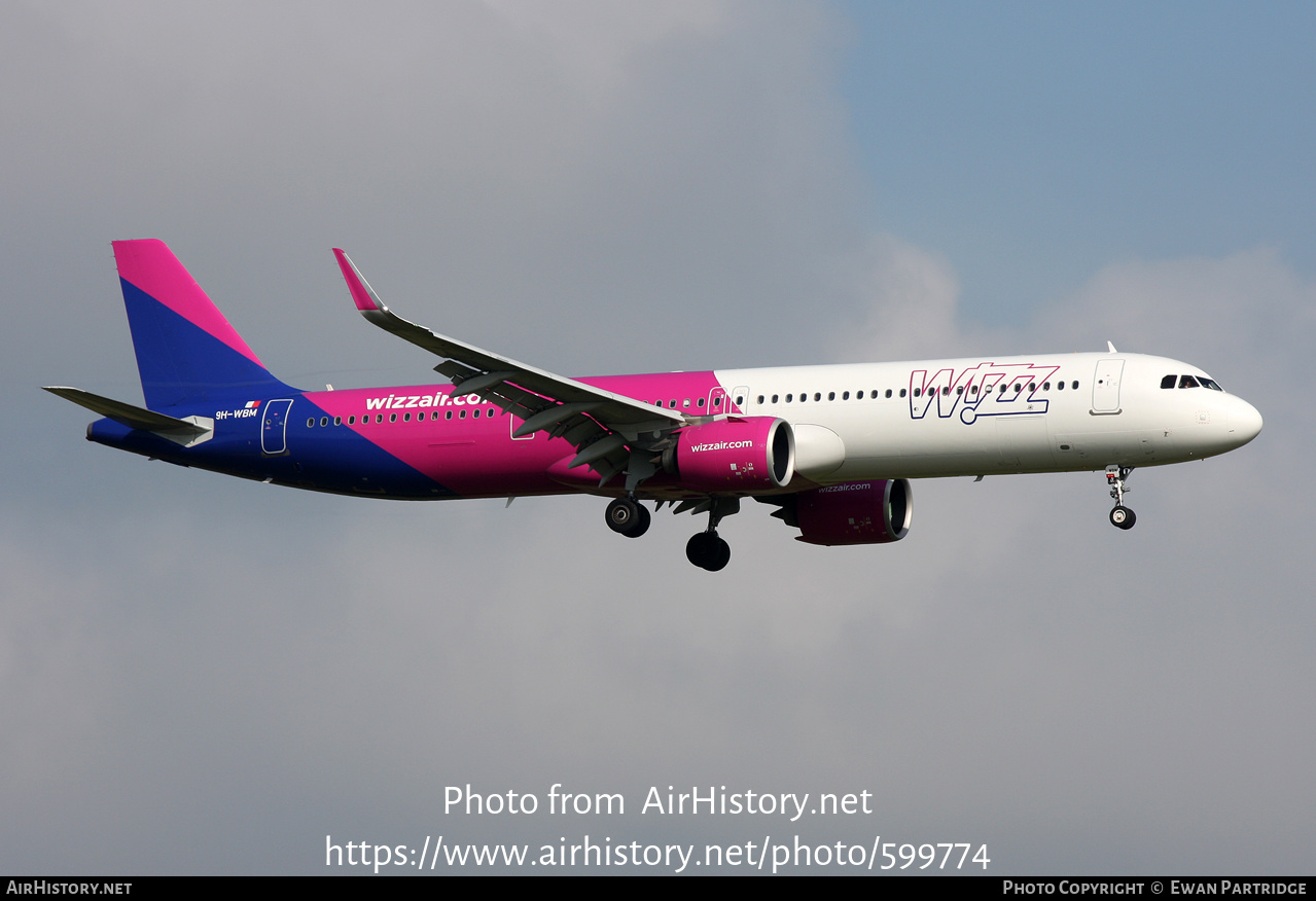 Aircraft Photo of 9H-WBM | Airbus A321-271NX | Wizz Air | AirHistory.net #599774