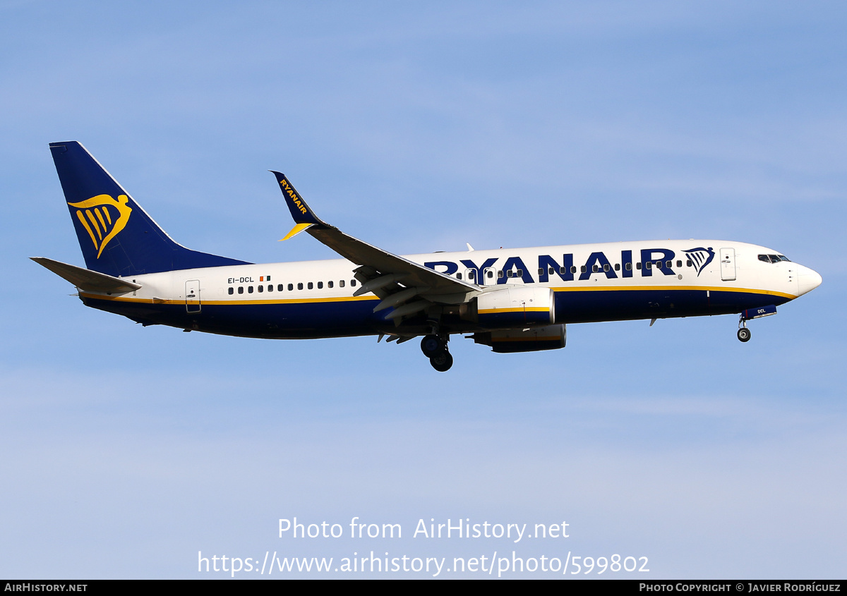 Aircraft Photo of EI-DCL | Boeing 737-8AS | Ryanair | AirHistory.net #599802