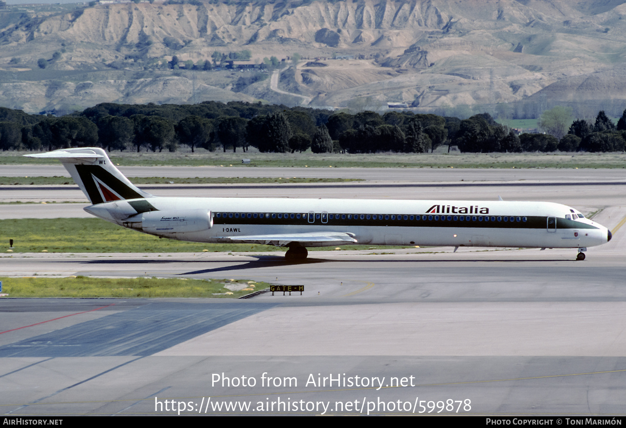 Aircraft Photo of I-DAWL | McDonnell Douglas MD-82 (DC-9-82) | Alitalia | AirHistory.net #599878