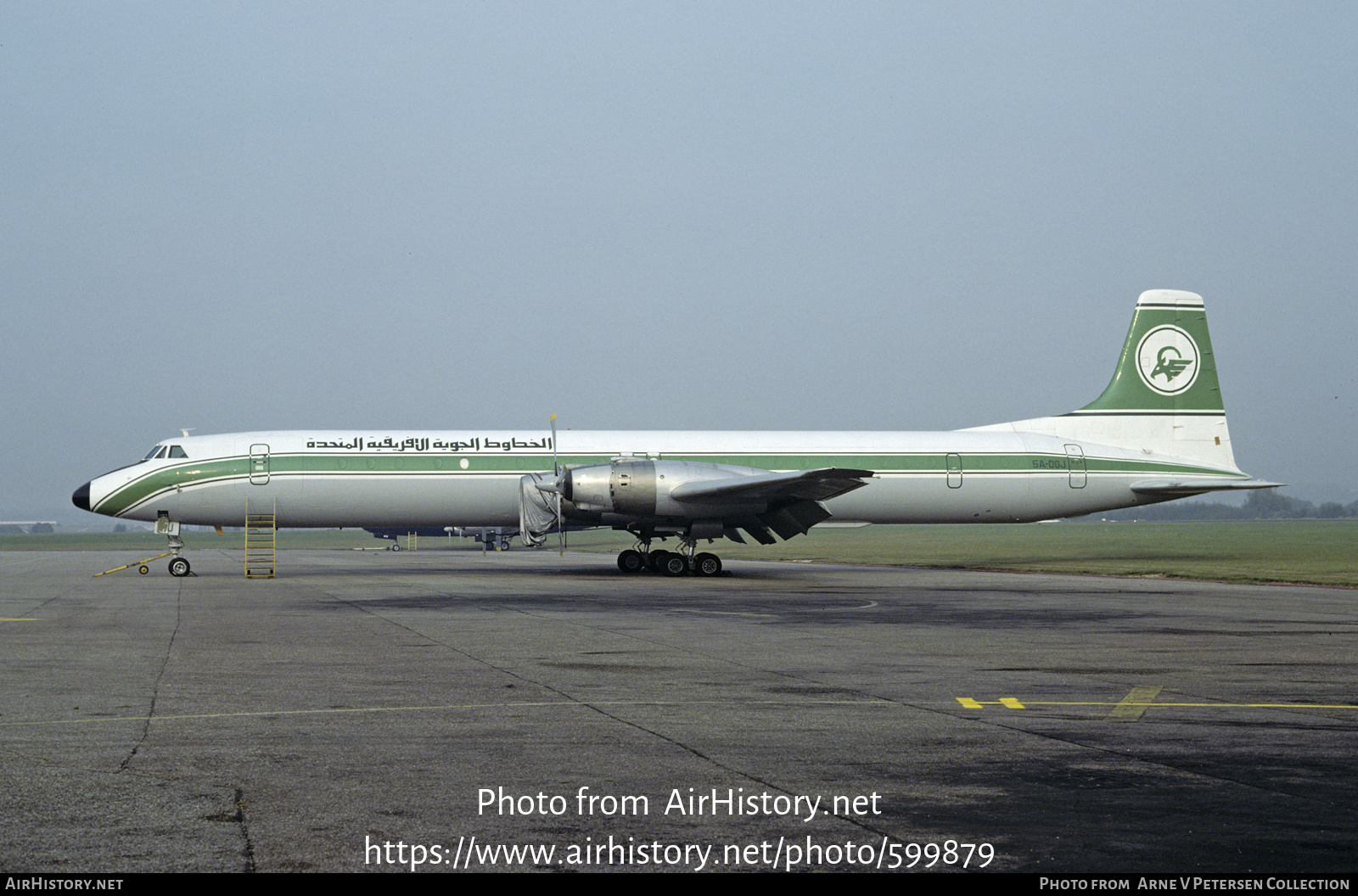 Aircraft Photo of 5A-DGJ | Canadair CL-44J | United African Airlines | AirHistory.net #599879