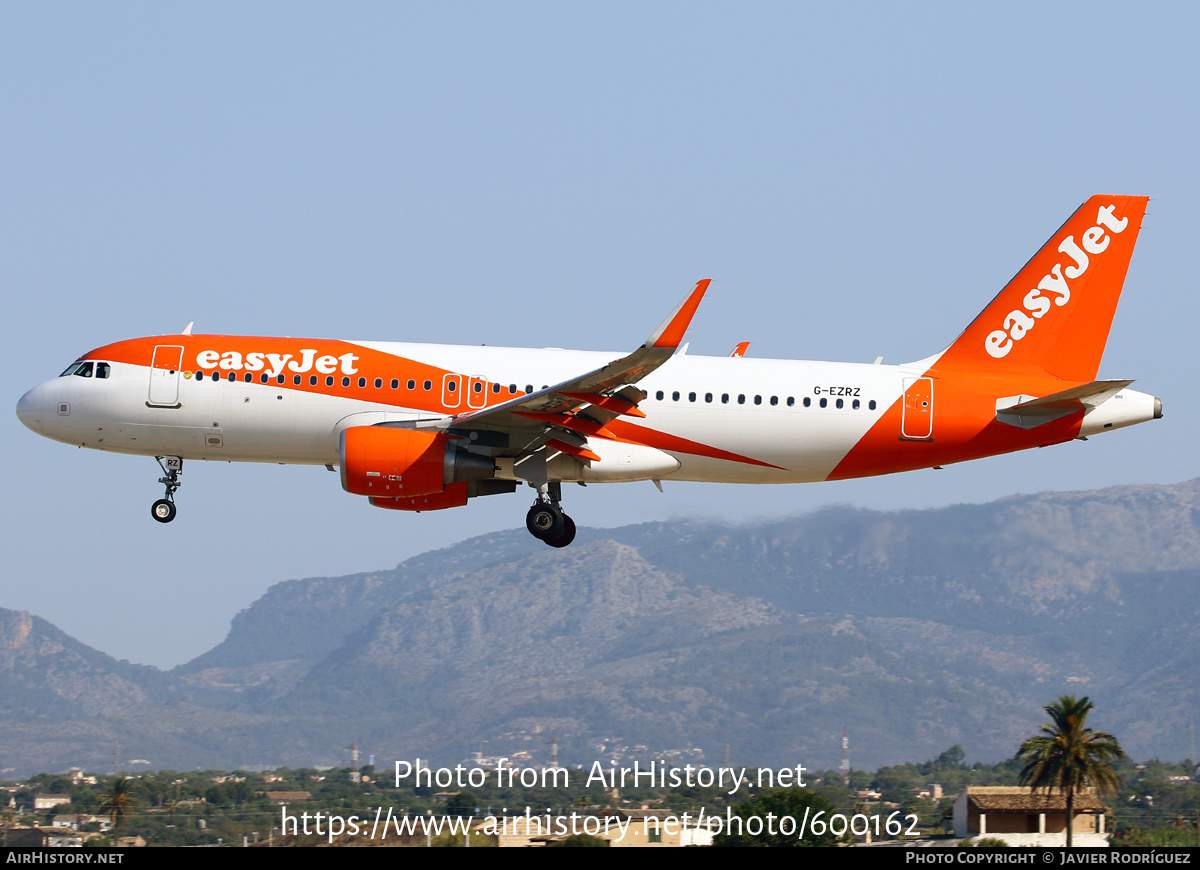 Aircraft Photo of G-EZRZ | Airbus A320-214 | EasyJet | AirHistory.net #600162