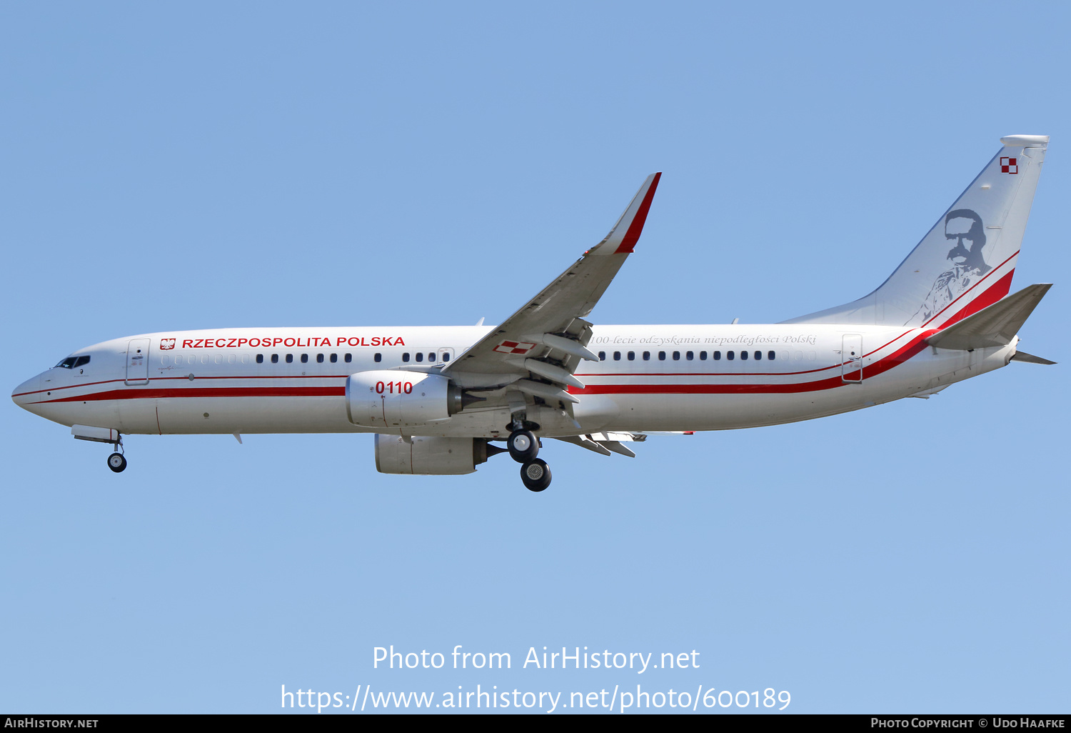 Aircraft Photo of 0110 | Boeing 737-800 | Poland - Air Force | AirHistory.net #600189