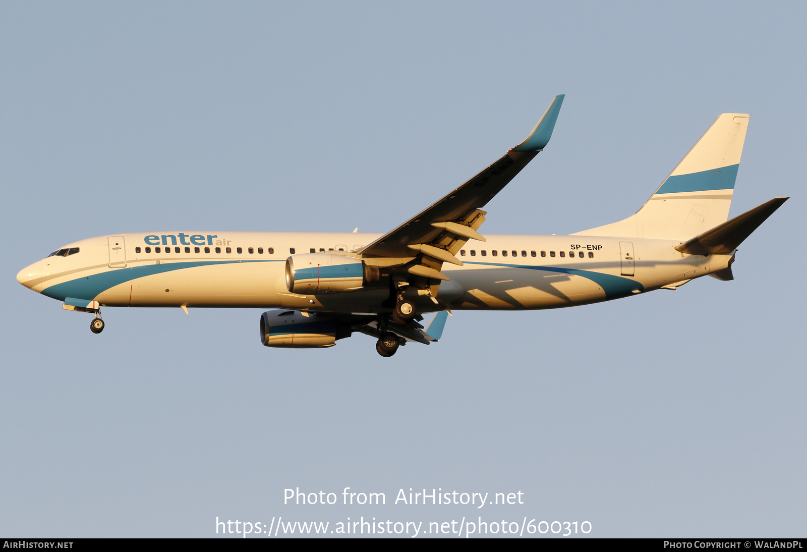 Aircraft Photo of SP-ENP | Boeing 737-8AS | Enter Air | AirHistory.net #600310