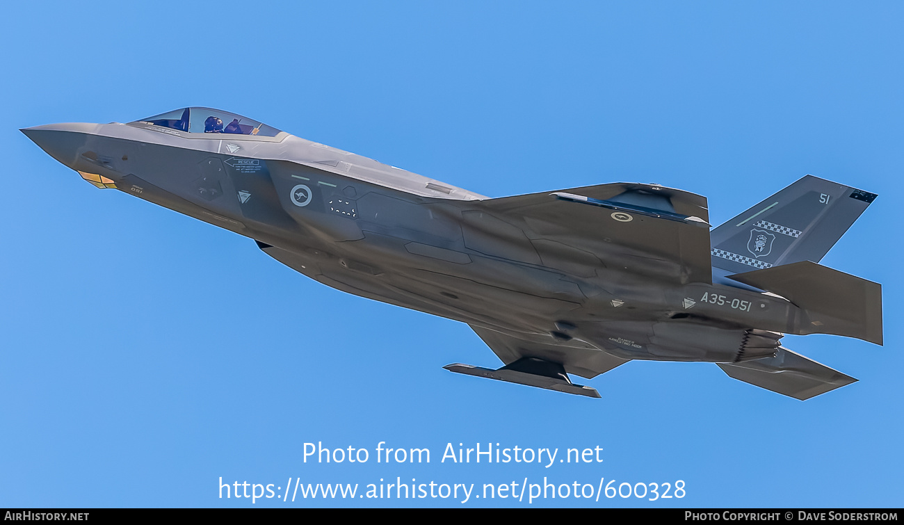 Aircraft Photo of A35-051 | Lockheed Martin F-35A Lightning II | Australia - Air Force | AirHistory.net #600328