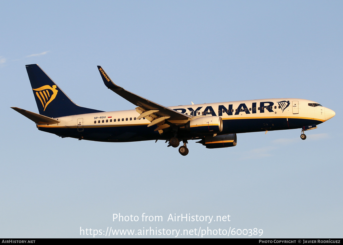 Aircraft Photo of SP-RSU | Boeing 737-8AS | Ryanair | AirHistory.net #600389