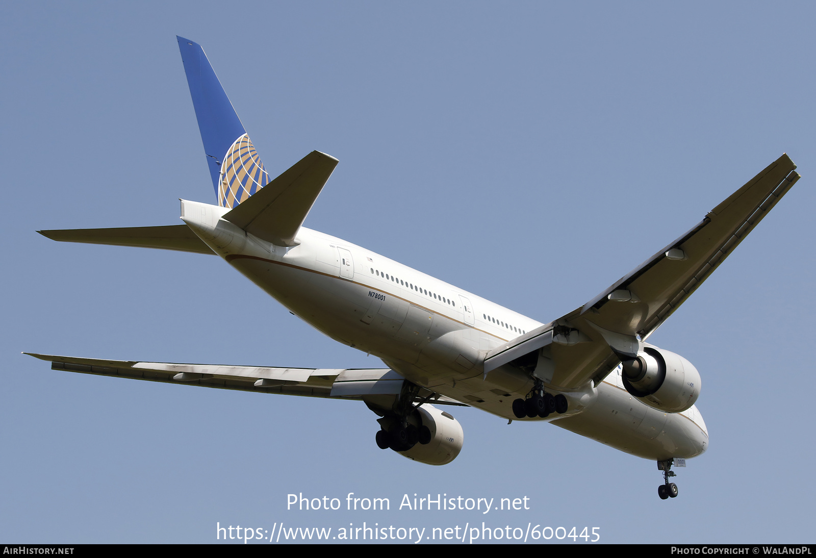 Aircraft Photo of N78001 | Boeing 777-224/ER | United Airlines | AirHistory.net #600445