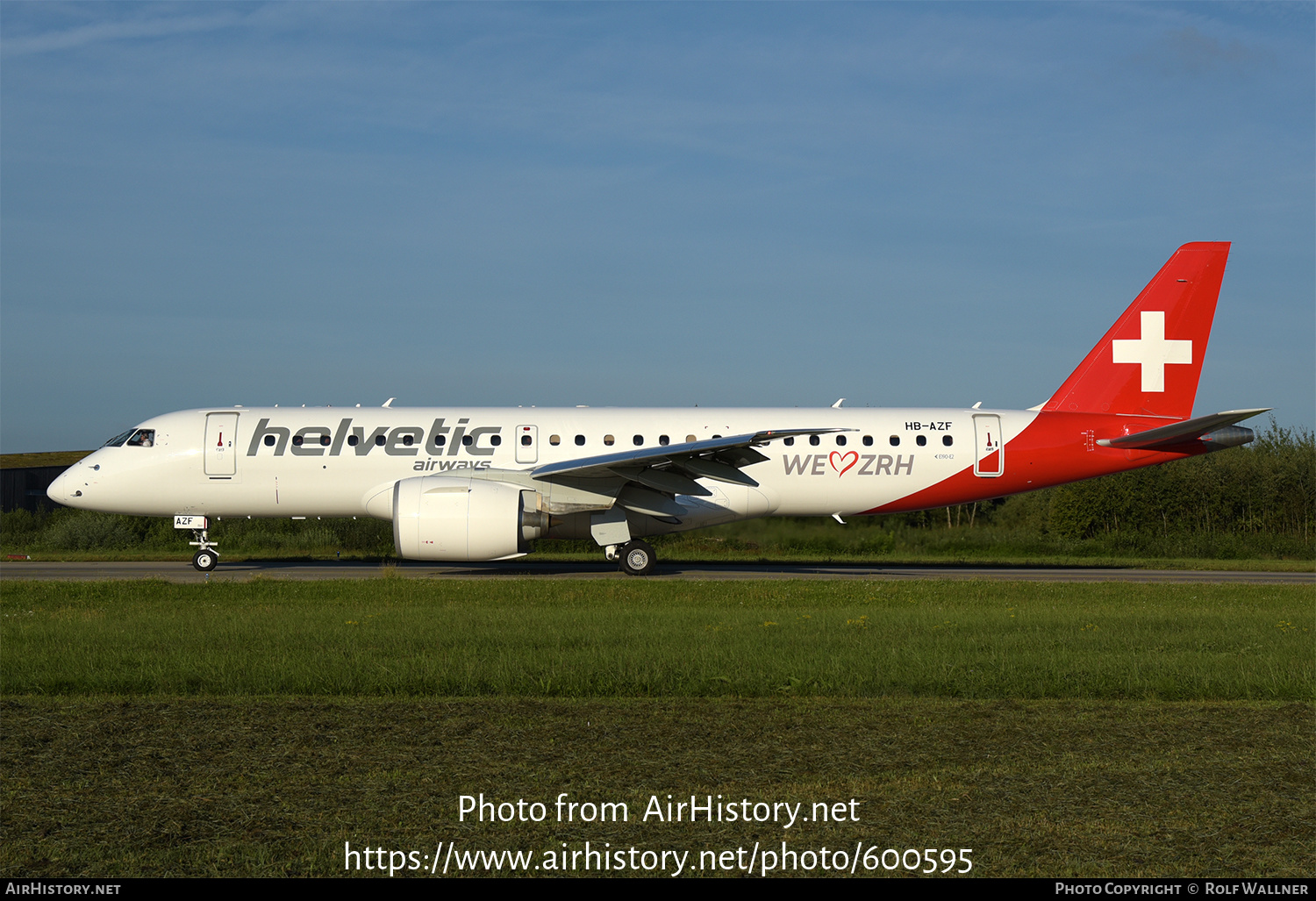 Aircraft Photo of HB-AZF | Embraer 190-E2 (ERJ-190-300) | Helvetic Airways | AirHistory.net #600595