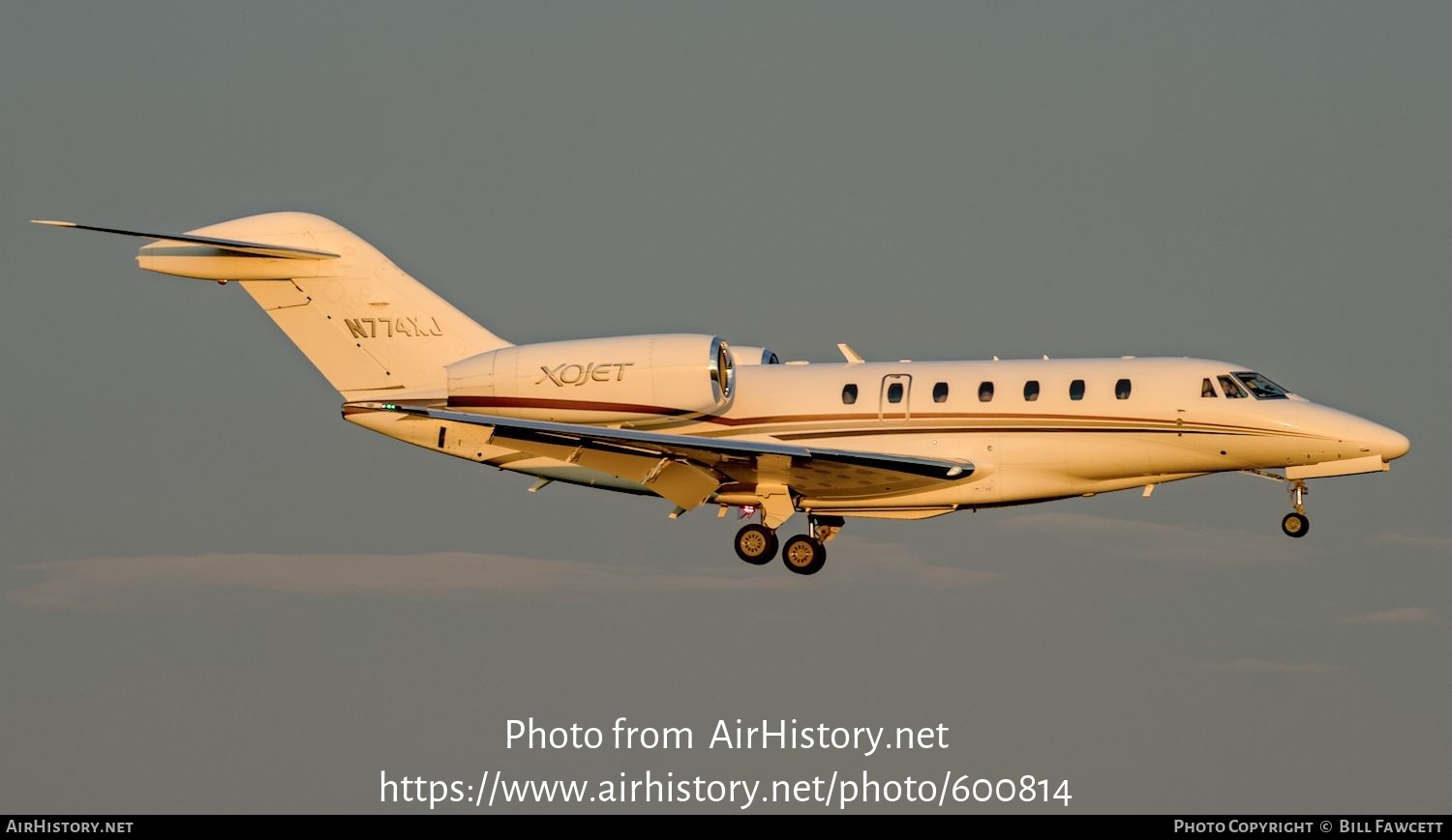 Aircraft Photo of N774XJ | Cessna 750 Citation X | XOJet | AirHistory.net #600814