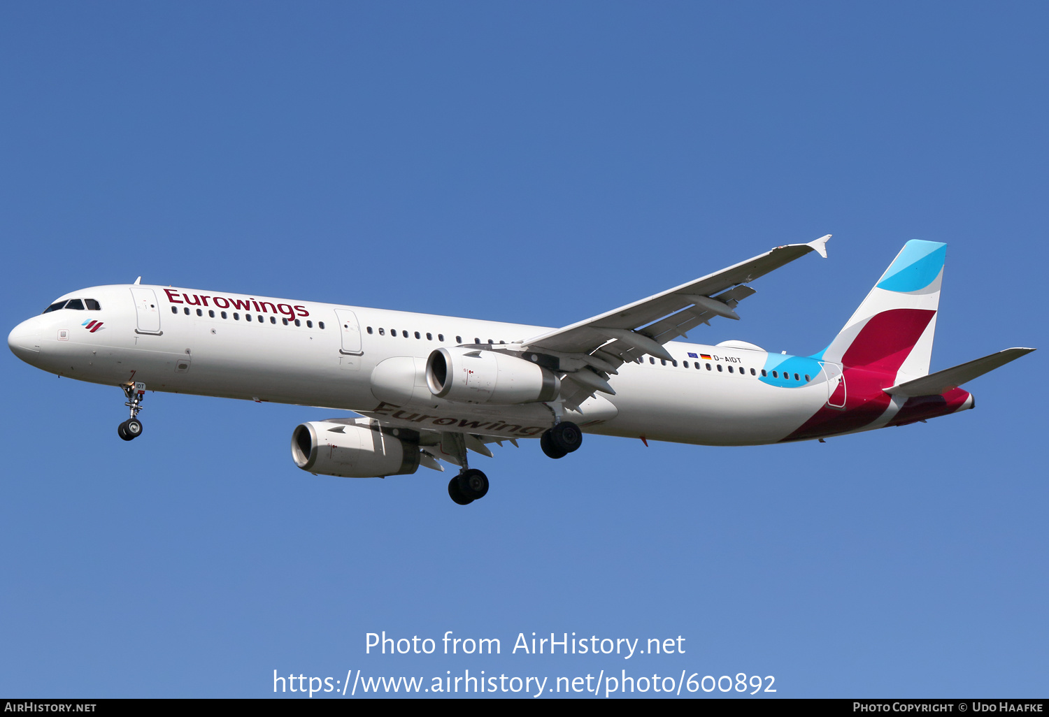 Aircraft Photo of D-AIDT | Airbus A321-231 | Eurowings | AirHistory.net #600892