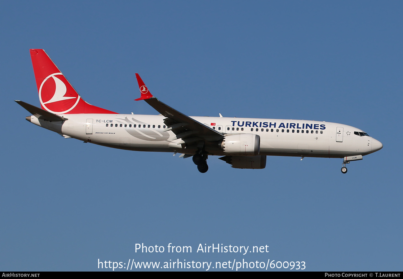 Aircraft Photo of TC-LCM | Boeing 737-8 Max 8 | Turkish Airlines | AirHistory.net #600933