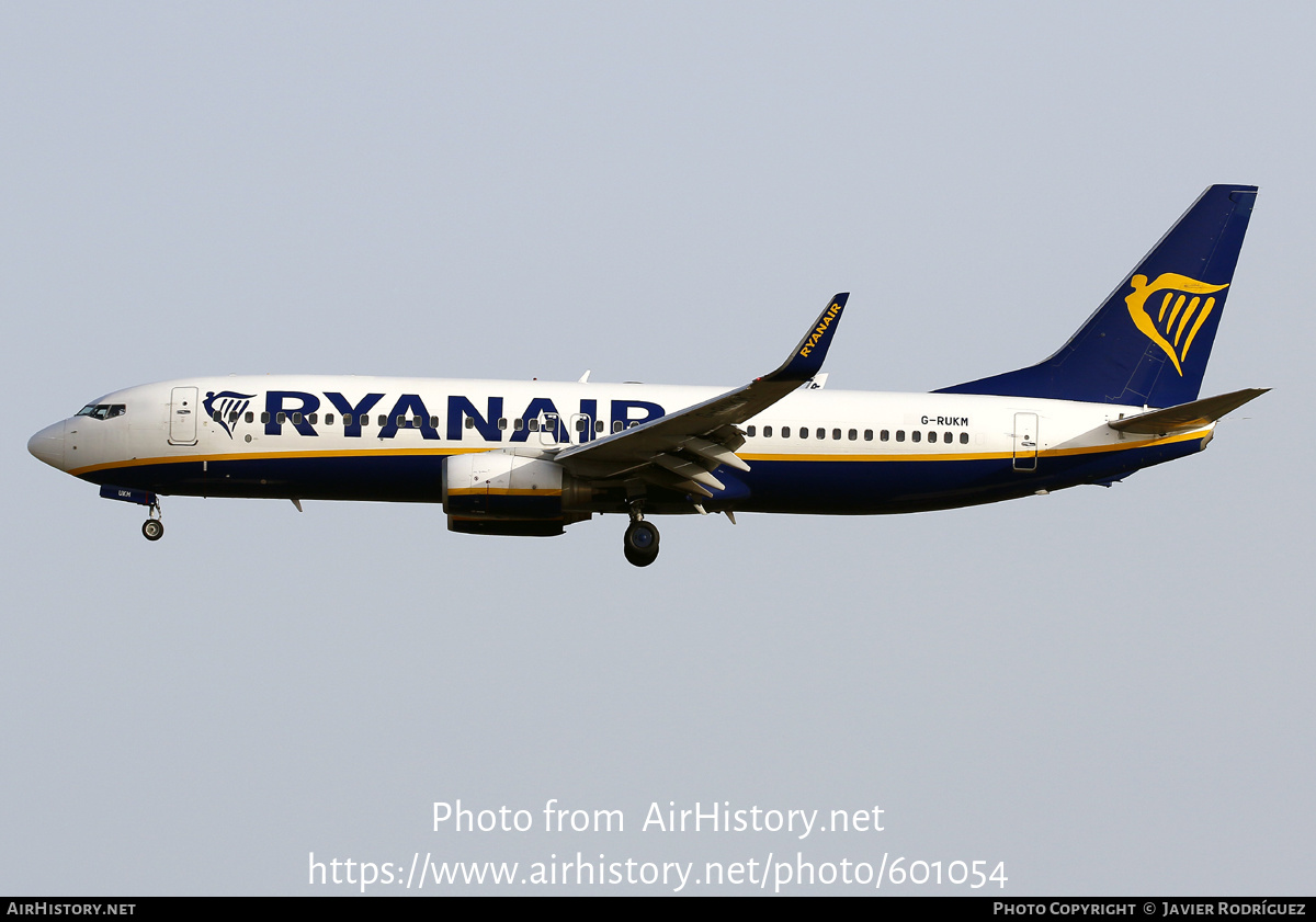 Aircraft Photo of G-RUKM | Boeing 737-8AS | Ryanair | AirHistory.net #601054